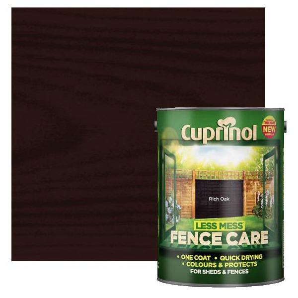 Cuprinol Less Mess Fence Care Rich Oak 5l
