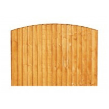 Denbigh Timber Convex Vertical Board Fence Panel 6 X 56" (56" High To Top Of Bow) Bovb6X56"
