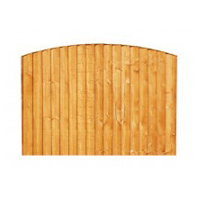 Denbigh Timber Tanalised Convex Vertical Board Panel 6 X 3 (3 High To Top Of Bow) Bovb6X3Ptg