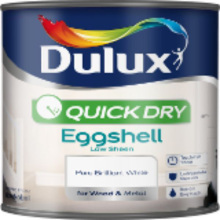 DULUX RETAIL QUICK DRY EGGSHELL 2.5L PURE BRILLIANT WHITE 5210915