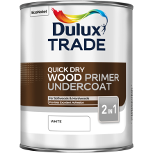 Dulux Trade Q/Dry Wood Primer Undercoat White 1ltr