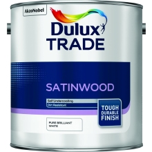 Dulux Trade Satinwood Pure Brilliant White 2.5ltr
