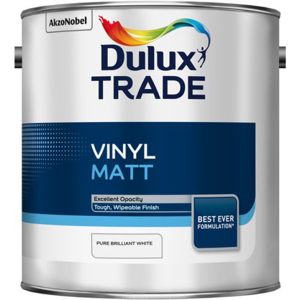 Dulux Trade Vinyl Matt Pure Brilliant White (2011) 2.5ltr