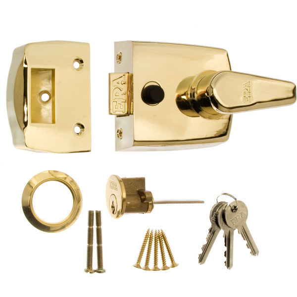 ERA 60mm Rep F/Door Lock Clam Brass