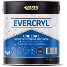 EVERBUILD EVERCRYL ONE COAT INSTANT WATERPROOFER 2.5kg BLACK EVCBK02