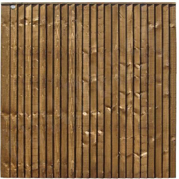 Featheredge Weston Fence Panel Brown 1.23m