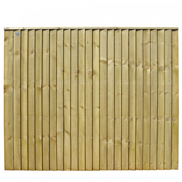 Featheredge Weston Fence Panel Green 1.57m