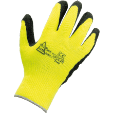 Fleece Lined Hi-Vis Rubber Palm Winter Glove