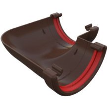 FREEFLOW ROUND 90` GUTTER ANGLE LEATHER BROWN FRR603LB