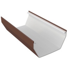 FREEFLOW SQUARE GUTTER 4m LEATHER BROWN FSG400LB