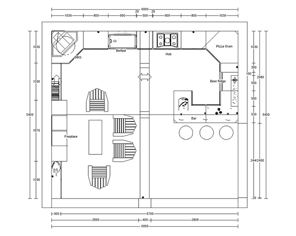 Outdoor Kitchen Floor Plan Image 1 