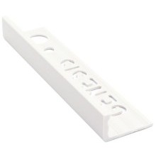 Genesis 2.5m PVC Straight Edge ESP Trim White 8mm