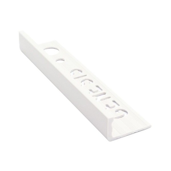 Genesis 2.5m PVC Straight Edge ESP Trim White 12mm