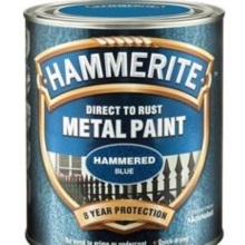 Hammerite 750ml Hammered Finish Direct To Rust Metal Paint Black