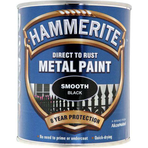 Hammerite 750ml Metal Paint Smooth Black