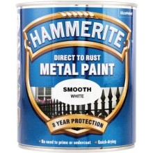 Hammerite 750ml Smooth Finish Direct To Rust Metal Paint White
