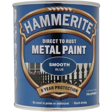 Hammerite 750ml Smooth Finish Direct To Rust Metal Paint Blue