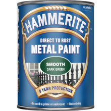 Hammerite 750ml Smooth Finish Direct To Rust Metal Paint Dark Green
