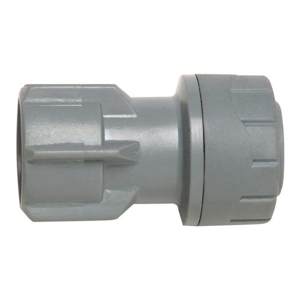 Polyplumb Hand Tighten Tap Connector (Not suitable for Central Heating) 15mm x 3/4" Grey