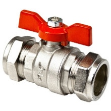 INTATEC BUTTERFLY VALVE 15mm RED HANDLE BBV209315R