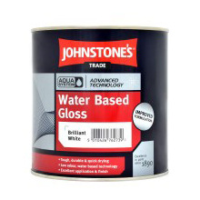JOHNSTONES AQUA WATER BASED GLOSS BRILLIANT WHITE 1l 423491