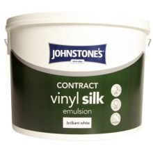 JOHNSTONES CONTRACT VINYL SILK EMULSION 10l BRILLIANT WHITE 306762