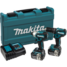 MAKITA DLX221ST 18v BRUSHLESS TWIN PACK WITH 2 x 5.0ah LIION BATTERIES  CHARGER + B53811