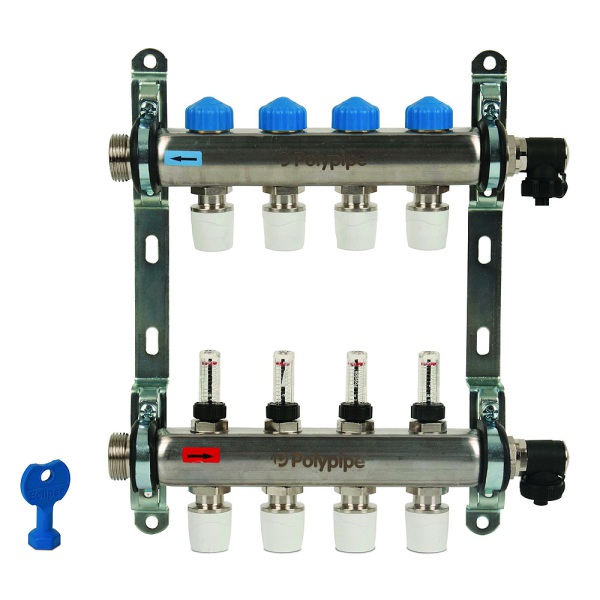 Manifold Push-Fit Stainless Steel 10 Port
