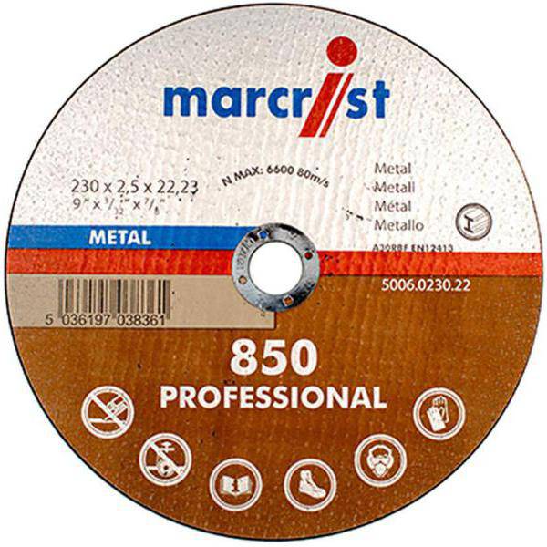 Marcrist 850 Metal Cutting Disc Flat 230mmx3x22