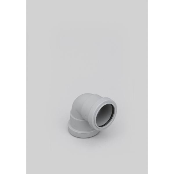 Marley 40mm 90 Degree Bend Push Fit Waste Grey