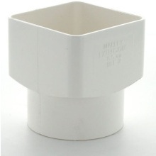 MARLEY ADAPTOR SQUARE 65mm TO ROUND 68mm RLE2W WHITE