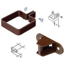 MARLEY SQUARE DOWNPIPE CLIP/BOLT/NUT 65mm RCE2BR BROWN