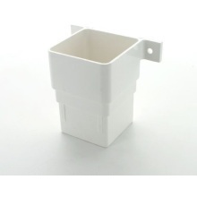 MARLEY SQUARE DOWNPIPE SOCKET & LUGS 65mm RLE1W WHITE