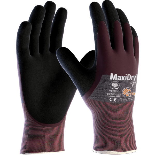 Maxidry 3/4 Coated (72) Size 9 Carded Gloves