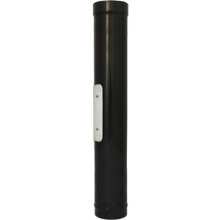 MI-VIT 7-125-G-1000D VITREOUS ENAMEL PIPE WITH DOOR 125 x 1000mm GLOSS BLACK
