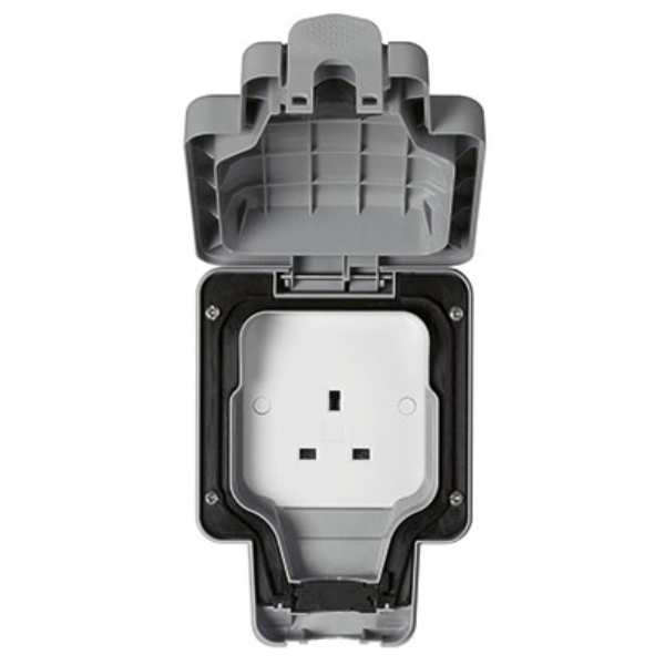 MK K56480GRY 1Gang Unswitched Socket