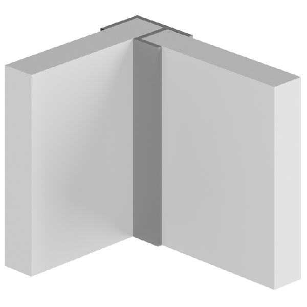 Multipanel Flush Corner Profile Bright Polished Silver