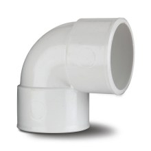 MUPVC Wastepipe Knuckle Bend 90 White 40mm