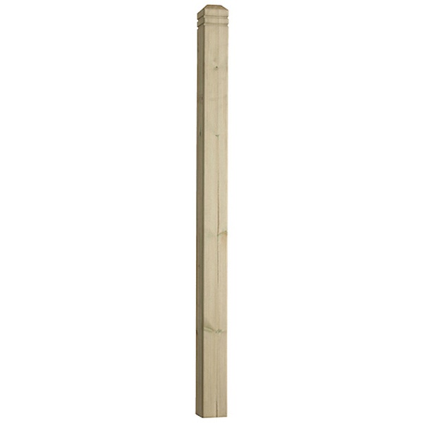 Newel Post Rounded 4 Corners Decking Treated 1.25m 
