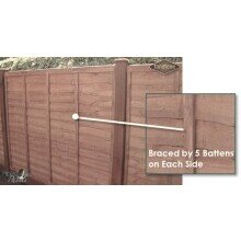 Nwp Tanalised Brown Heavy Duty Waney 6 X 2 Fence Panel