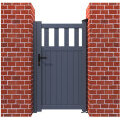 Pedestrian Gate Partial Privacy 900 X 1000mm Vertical Infill Anthracite Grey RMG014PG-02