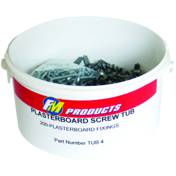 Plasterboard Fixings FM Products TUB4 Plasterboard Screw Trade Tub