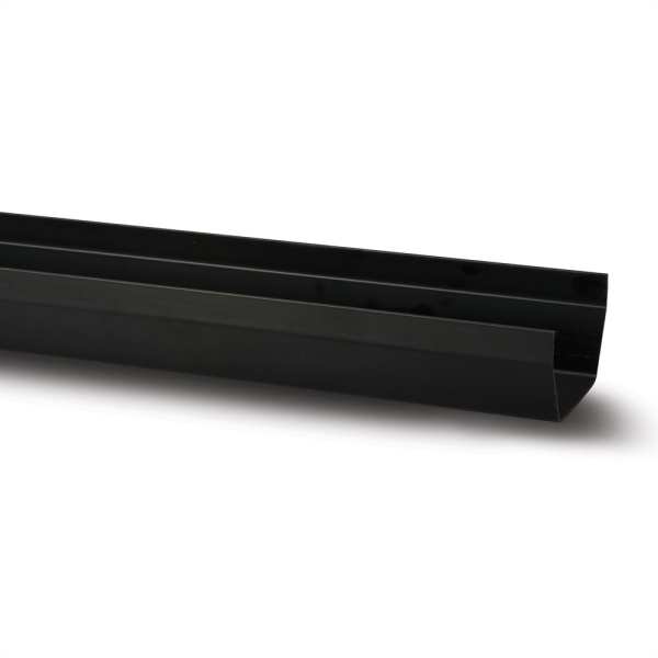 Polypipe 112mm x 4m Square Gutter Black