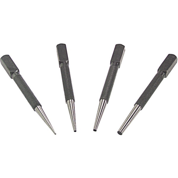  Priory 66N4 Nail Punch 4 piece Set
