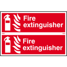 PVC SELF ADH SIGN 300mm WIDE x 200mm FIRE EXTINGUISHER 1351