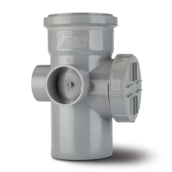 Polypipe 4 Branch Soil Access Pipe Single Socket 110mm Grey     