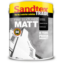 Sandtex Trade Matt Textured 5L Masonry Paint Pure Brilliant White 5025660