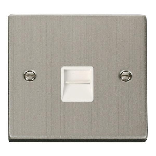 Click VPSS125WH Single Telephone Socket Outlet Secondary