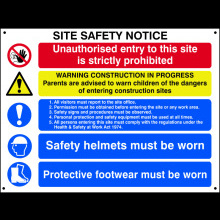 SITE SAFETY NOTICE 800 x 600mm 4550