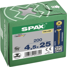 Spax Universal Use Screw - Full Thread - Yellox Coated 4.5 X 25mm